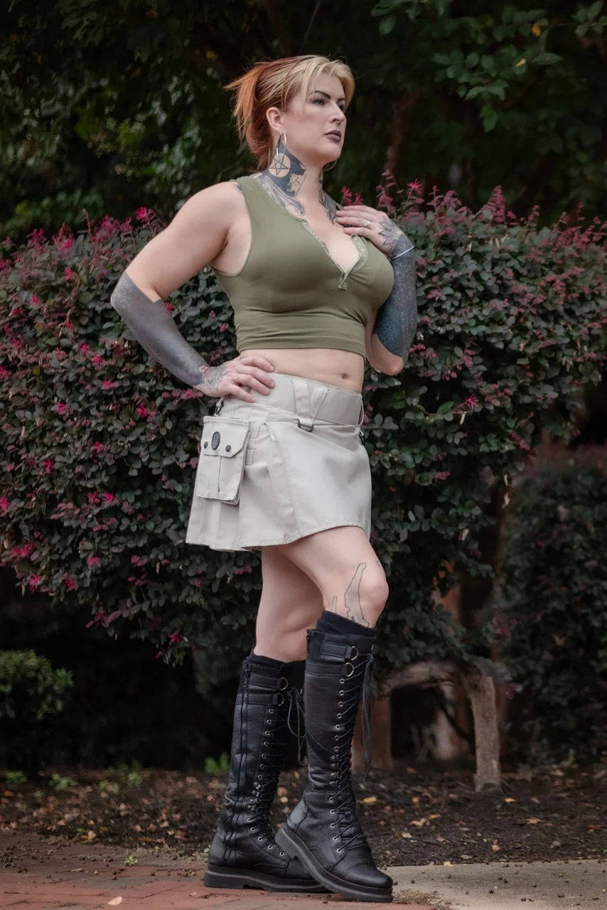 Versatta Mini Cargo Kilt - Tan - Image 3