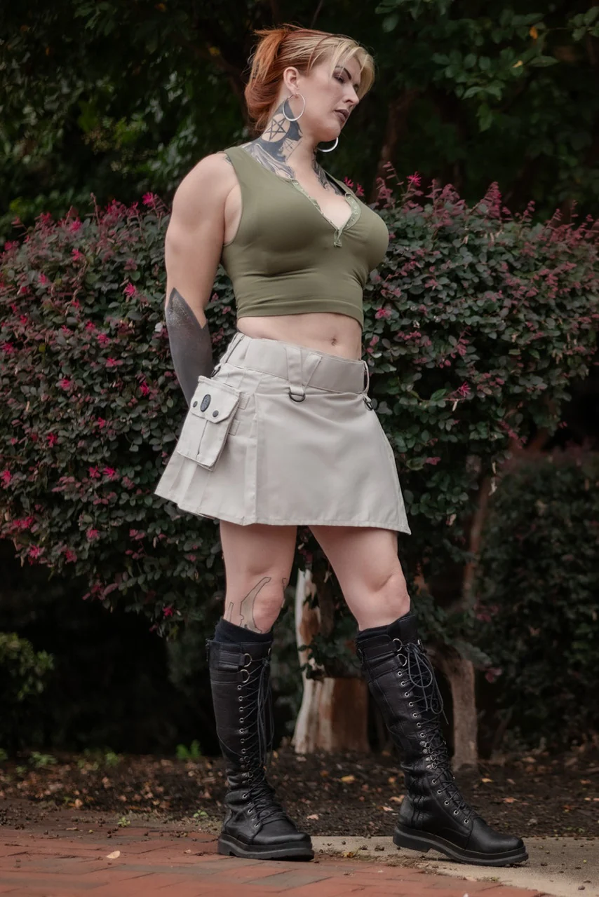 Versatta Mini Cargo Kilt - Tan - Image 5